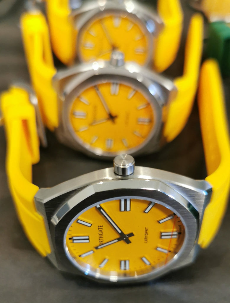 Northgate 40mm Yuma Yellow rubber strap (fits on 40mm models* delivered from March 2023) - Northgate Watches