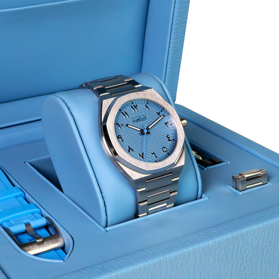 Club Automatic Sky Blue "Clou de Paris"  Swiss Automatic - 40mm