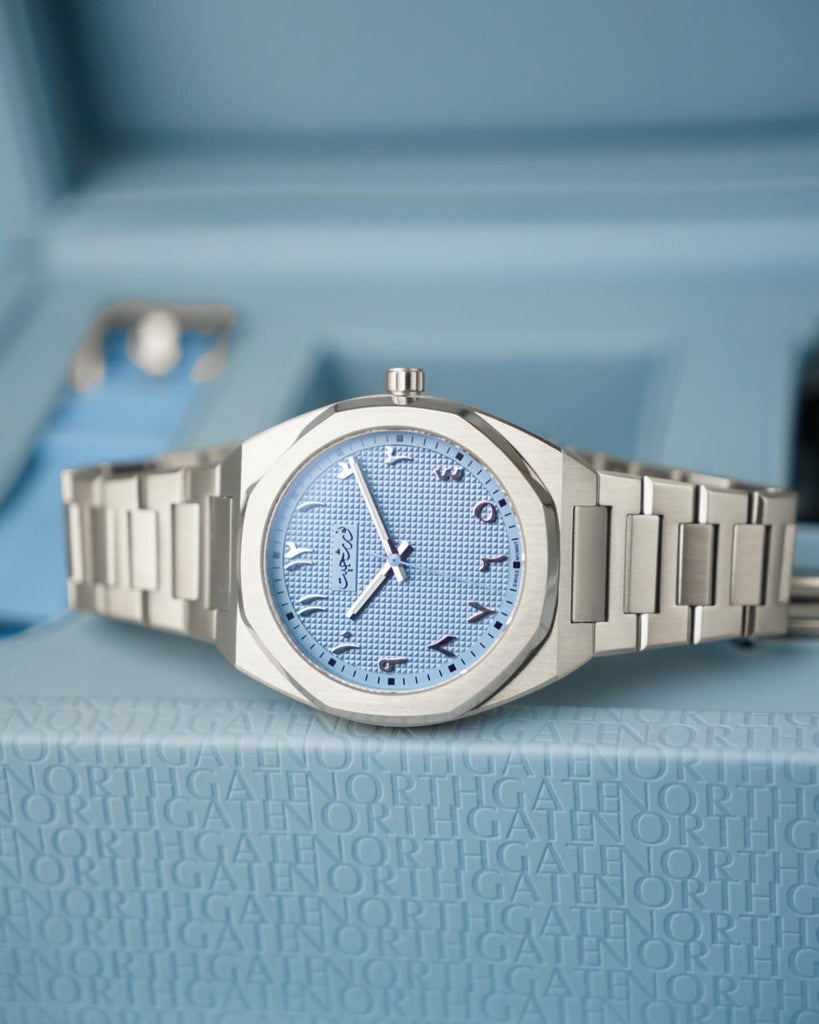NEW Northgate Sky Blue "Clou de Paris" Swiss Automatic (PRE ORDER NOW FRESH STOCK EXPECTED MID APRIL) - Northgate Watches