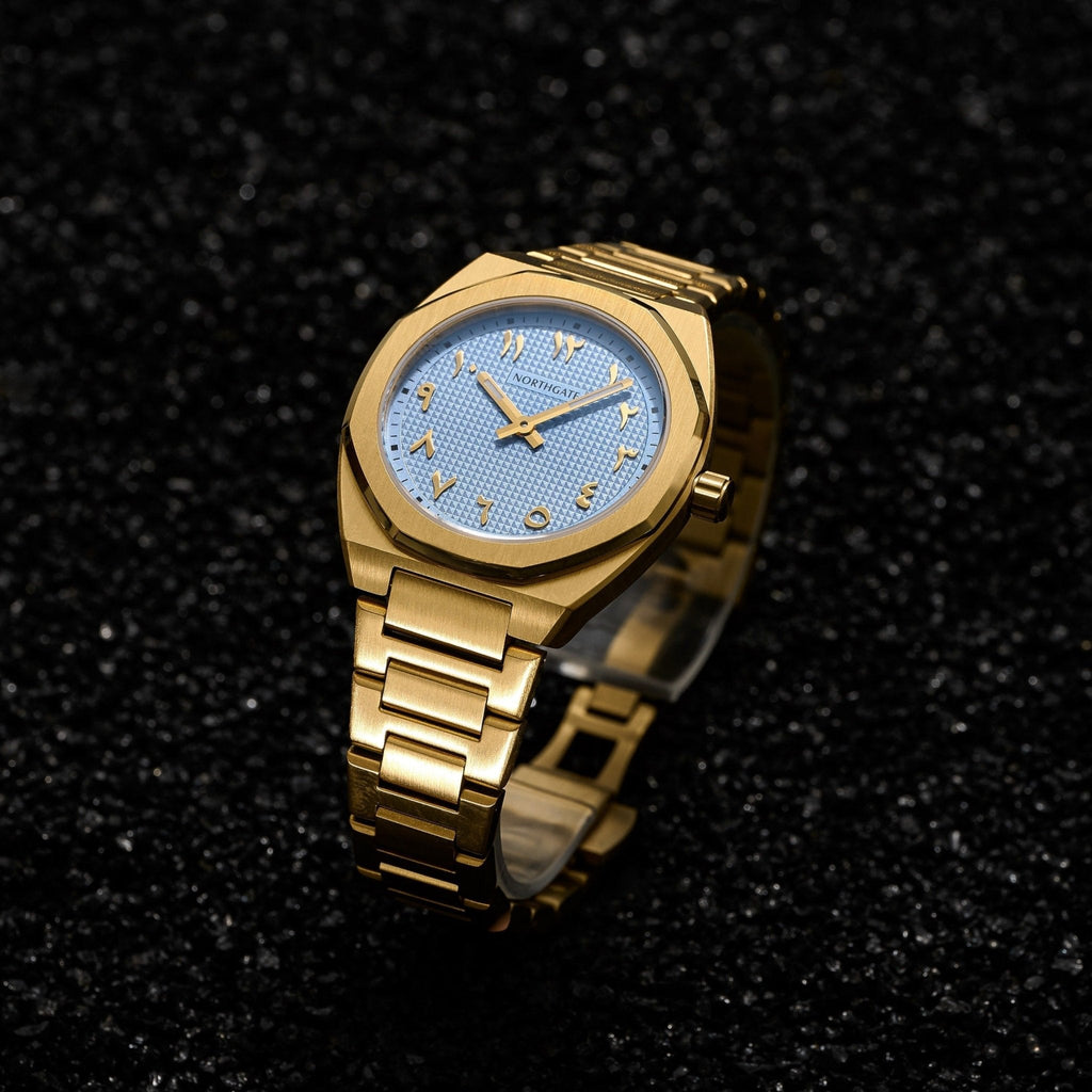 Northgate Club 34 Sky Blue "Clou de Paris" dial (Limited Stock) - Northgate Watches