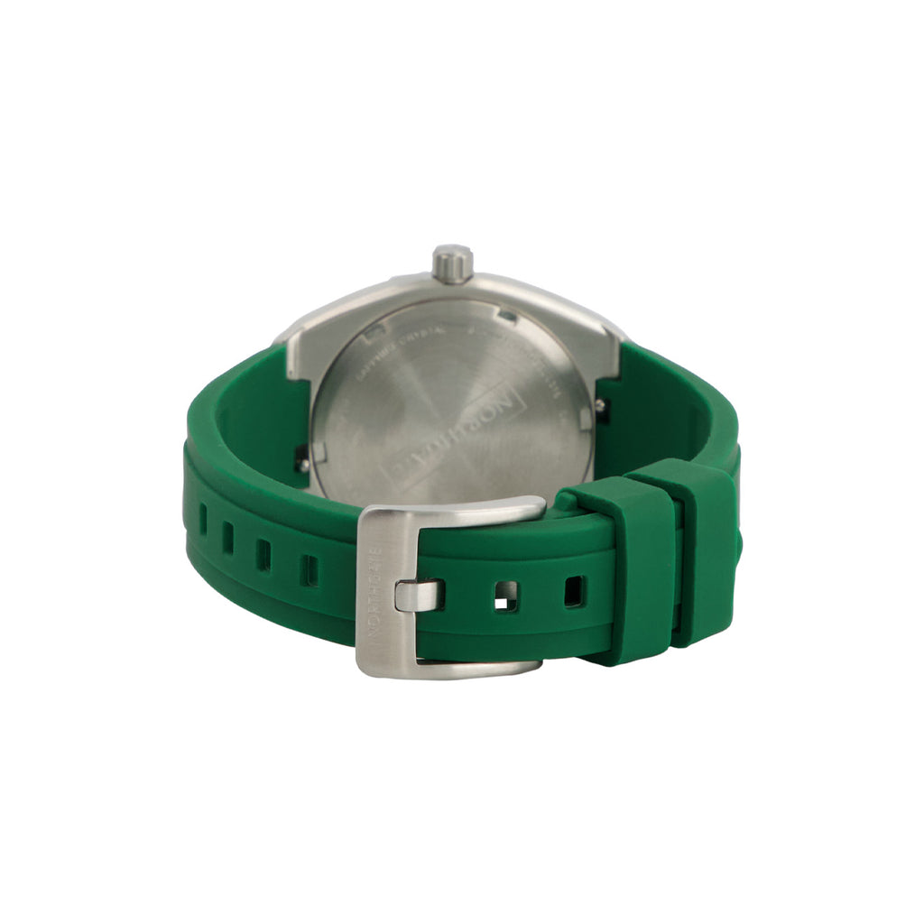 See how it looks this the (OPTION) Dial matching silicone quick release strap with stainless steel buckle
