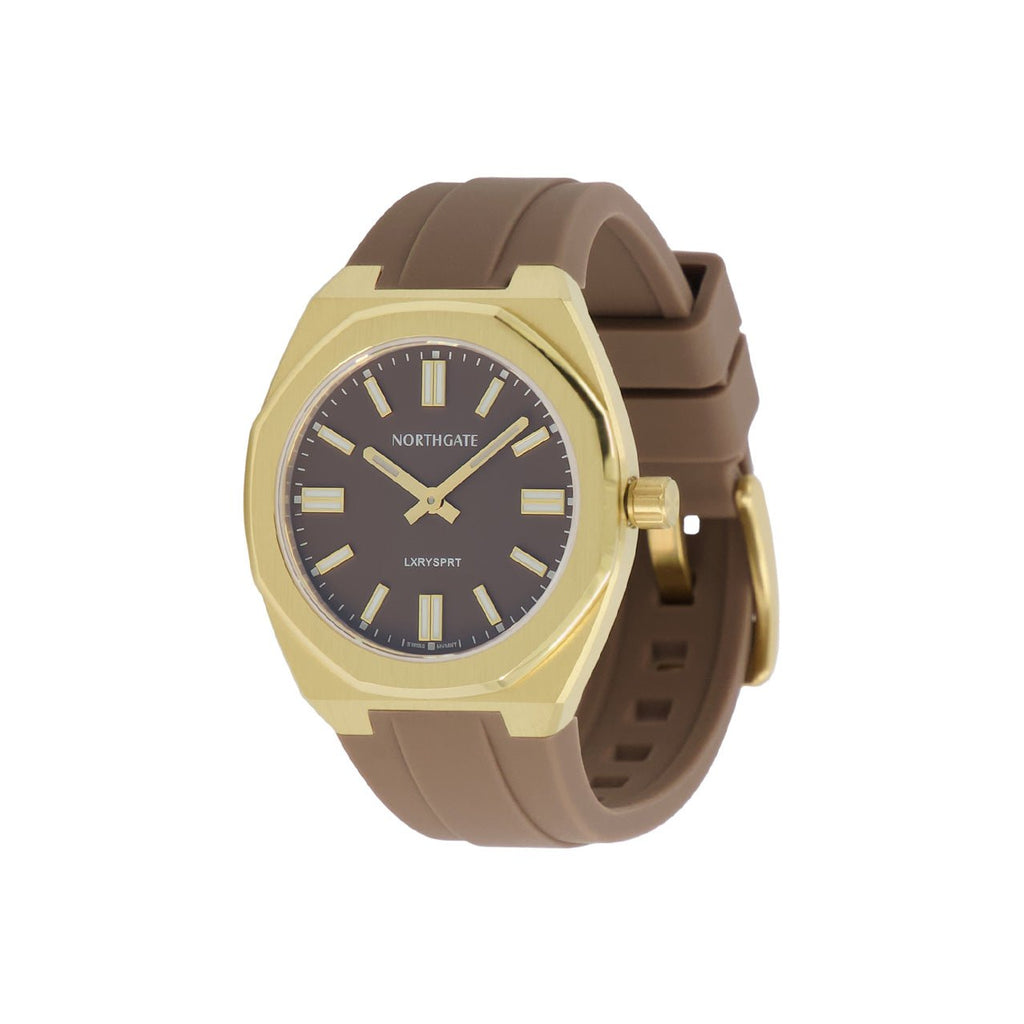 Northgate Club 34 Cinnamon brown Gold - Northgate Watches