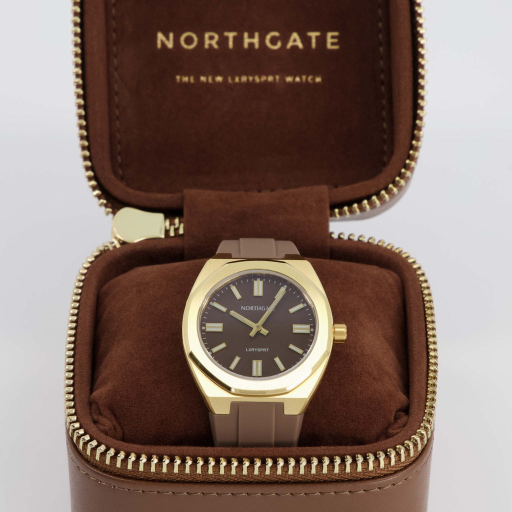 Northgate Club 34 Cinnamon brown Gold - Northgate Watches