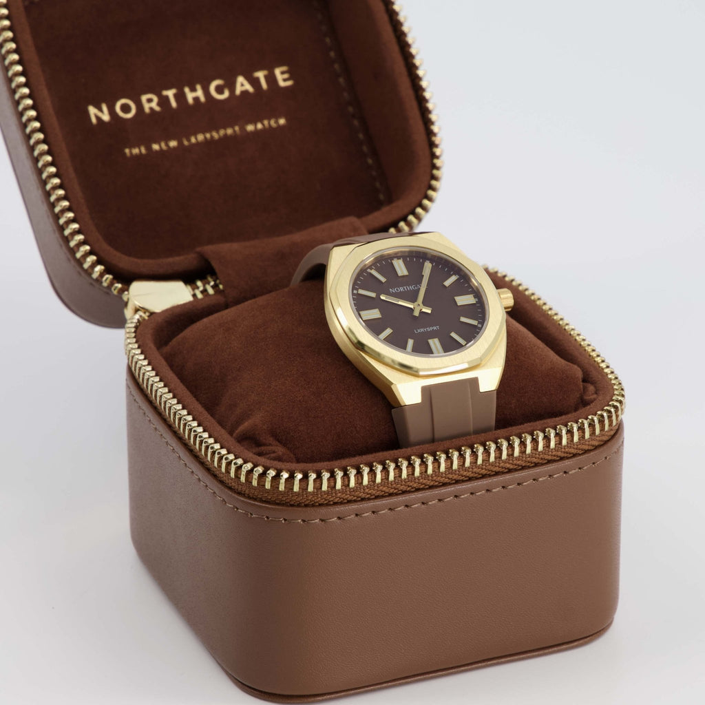 Northgate Club 34 Cinnamon brown Gold - Northgate Watches