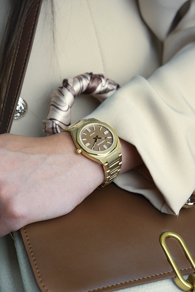 Northgate Club 34 Cinnamon brown Gold (Ladies Size) - Northgate Watches