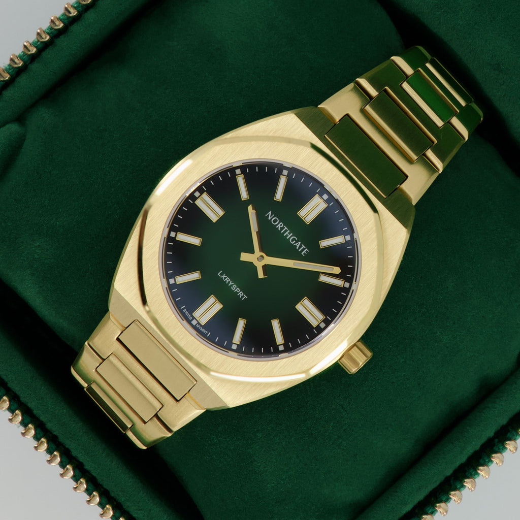 Northgate Club 34 Emerald Green Gold (Ladies Size) - Northgate Watches