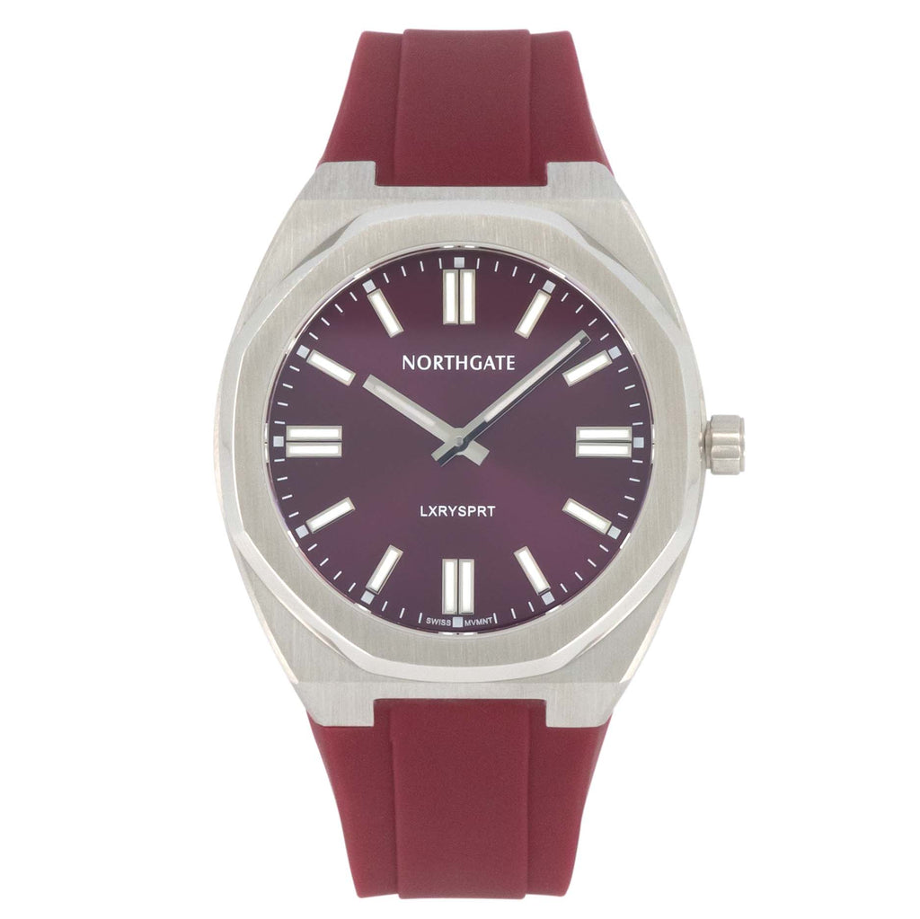 Northgate Club34 Cherry/Burgundy rubber strap - Blue Ocean Europe BV