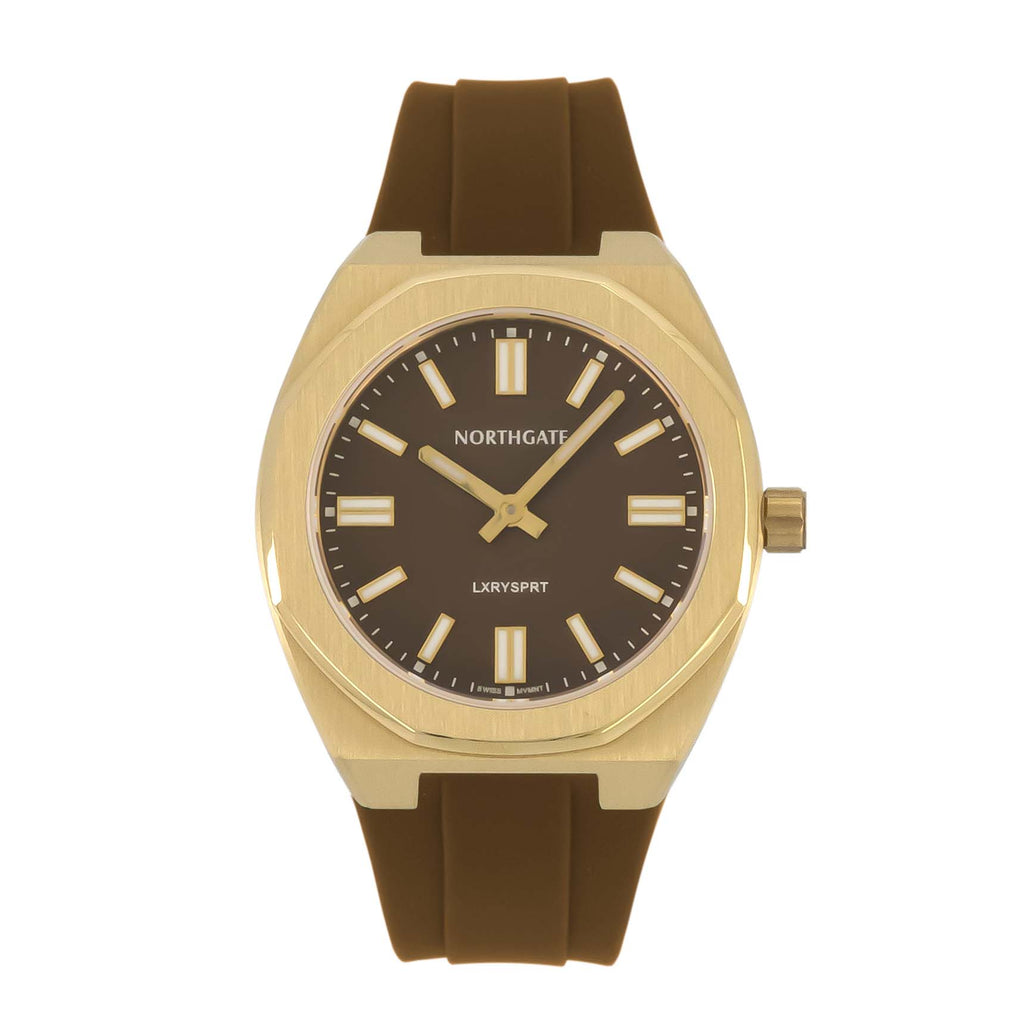 Northgate Club34 Cinnamon Brown rubber strap - Blue Ocean Europe BV