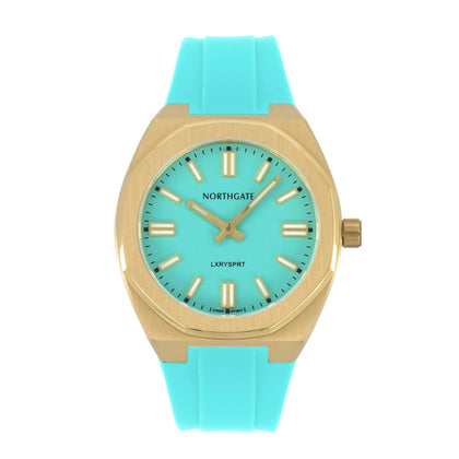 Northgate Club34 St.Barth Azur rubber strap (gold buckle)