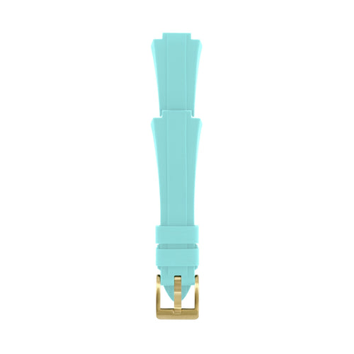 Northgate Club34 St.Barth Azur rubber strap (gold buckle) - Blue Ocean Europe BV