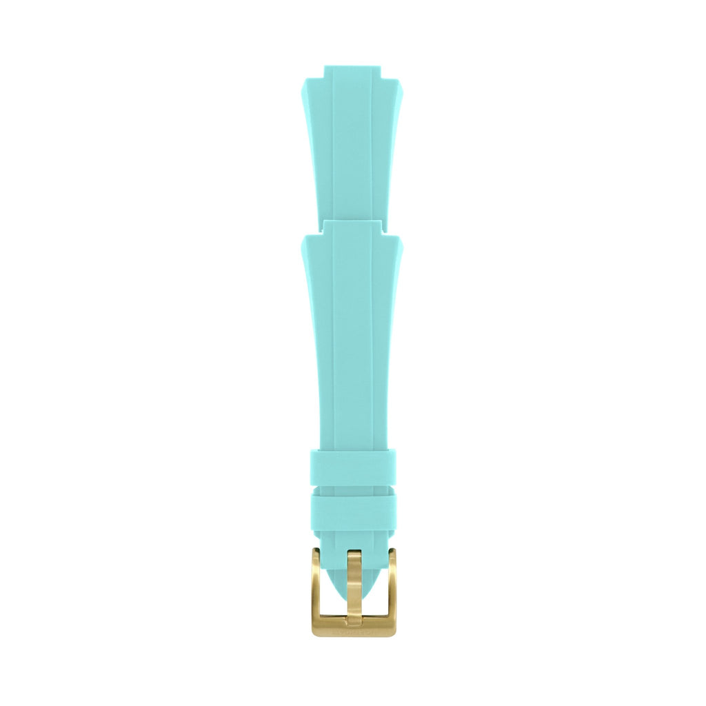 Northgate Club34 St.Barth Azur rubber strap (gold buckle) - Blue Ocean Europe BV