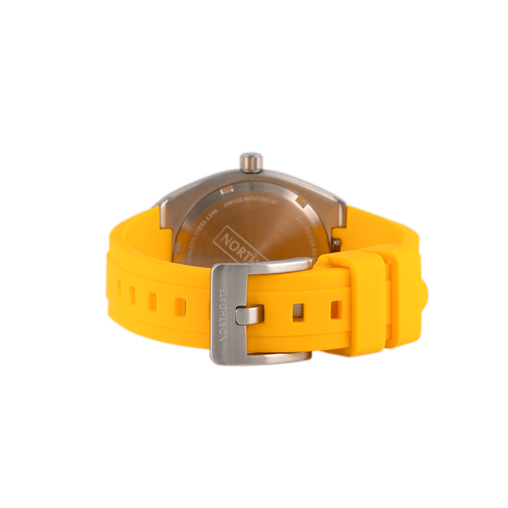 Northgate Club34 Yuma Yellow rubber strap steel - Northgate Watches